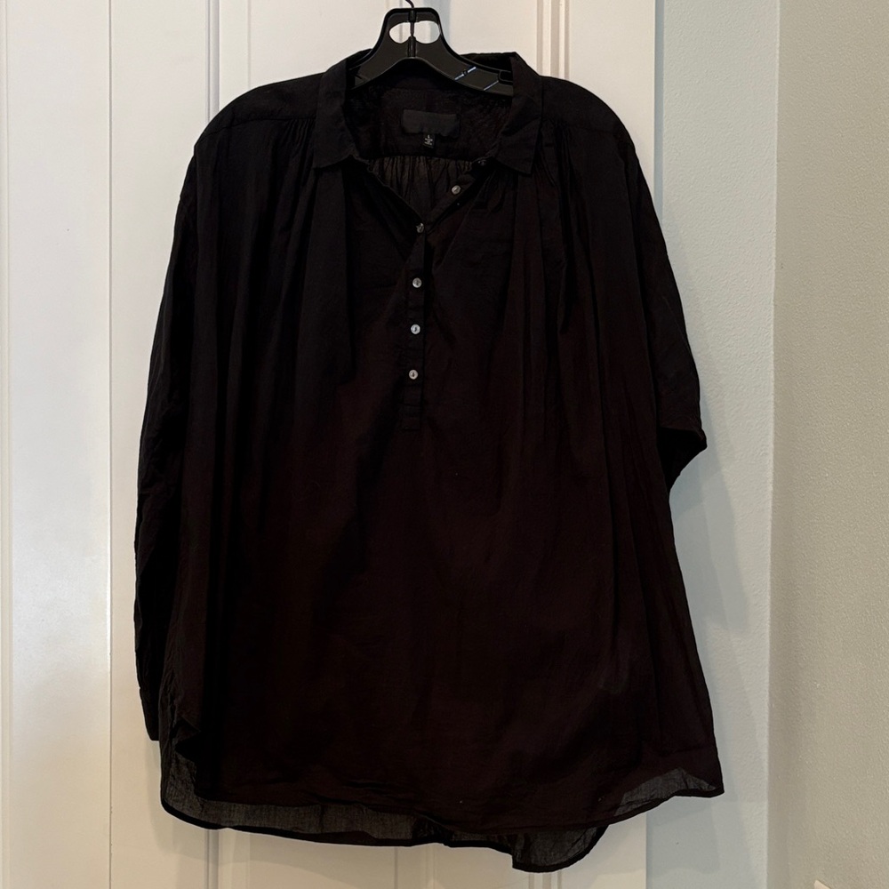 Nili Lotan Miles cotton long-sleeve blouse